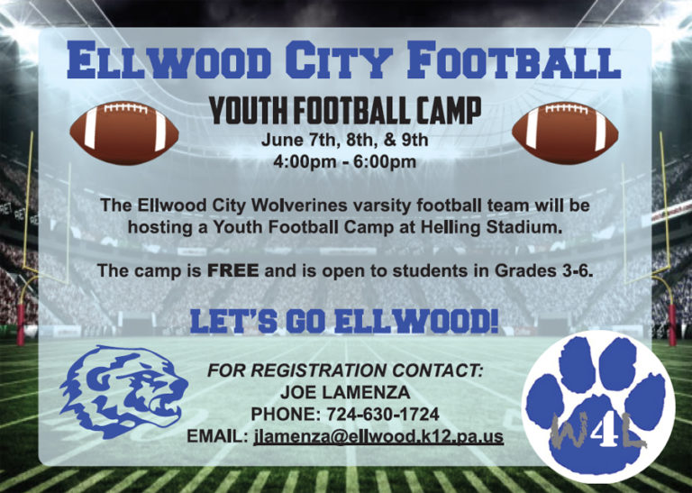 Ellwood City Football Announces Youth Camp – Ellwood City, PA News