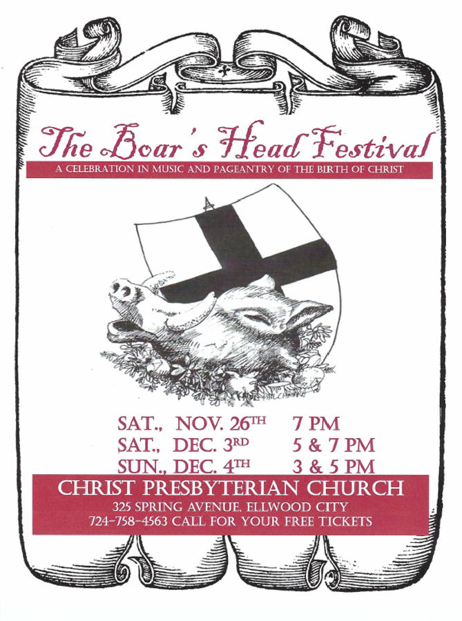 Christ Presbyterian Church Boar’s Head Festival Returns! Ellwood City