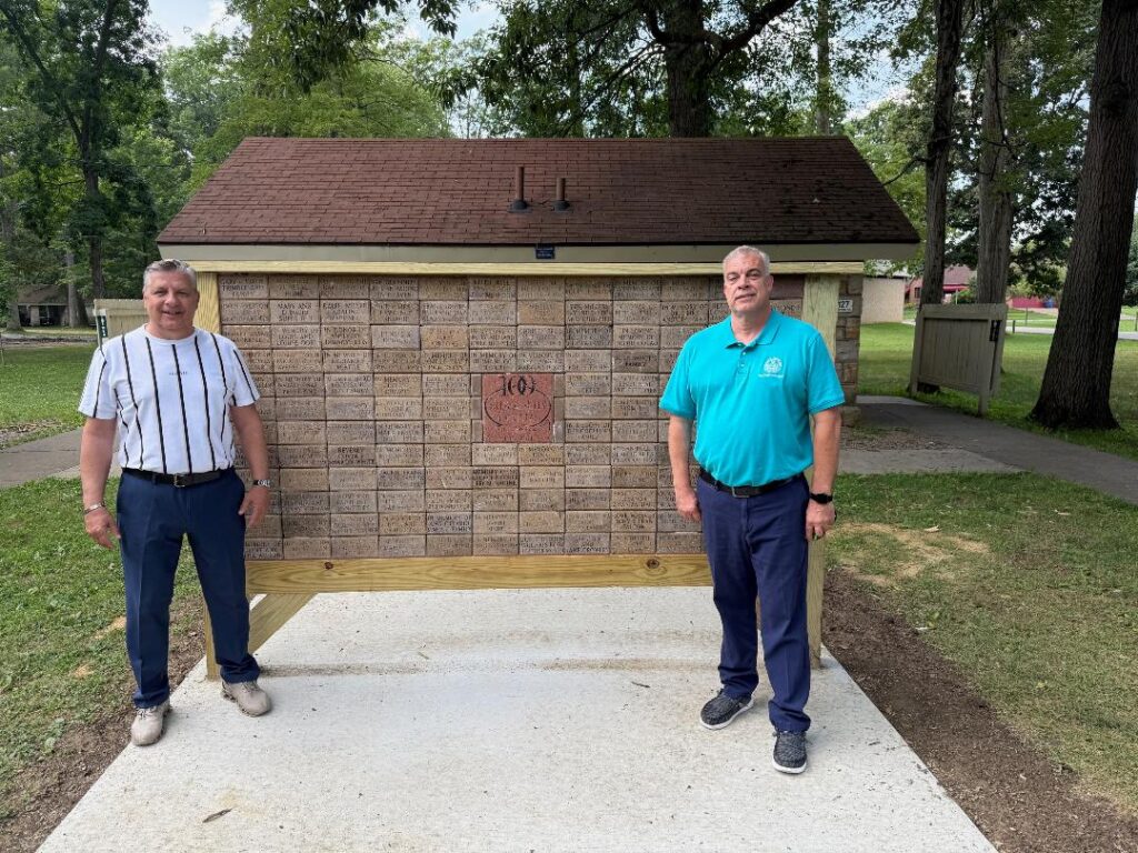 Memorial Bricks from Ellwood City Hospital Get New Home in Ewing Park