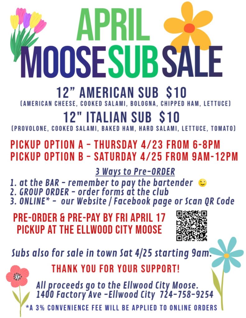 Moose April Sub Sale