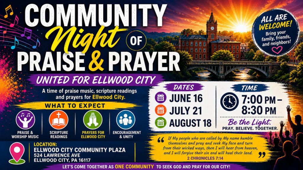 Community Night of Praise & Prayer @ Ellwood City Community Plaza
