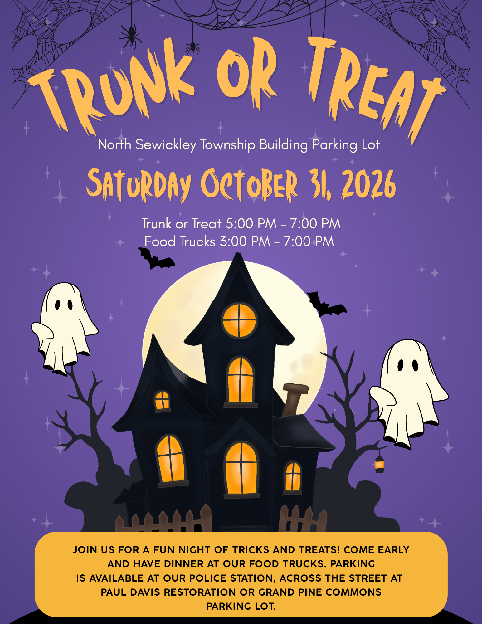 North Sewickley Twp Trunk or Treat @ North Sewickley Twp Building Parking Lot